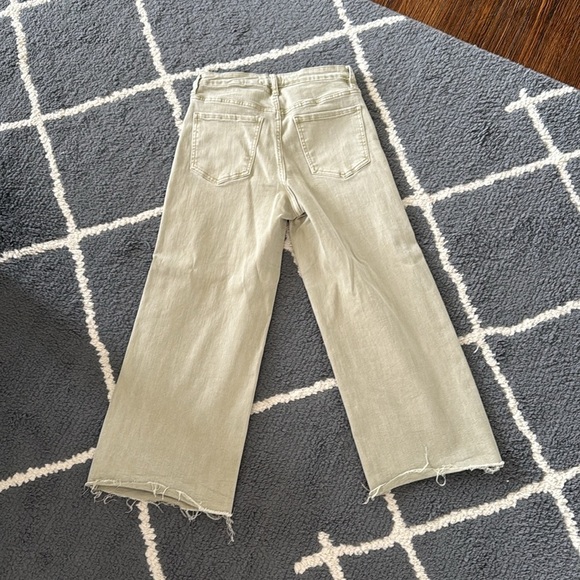 OAT New York Light Green High Waisted Wide-Leg Jeans - Picture 5 of 10